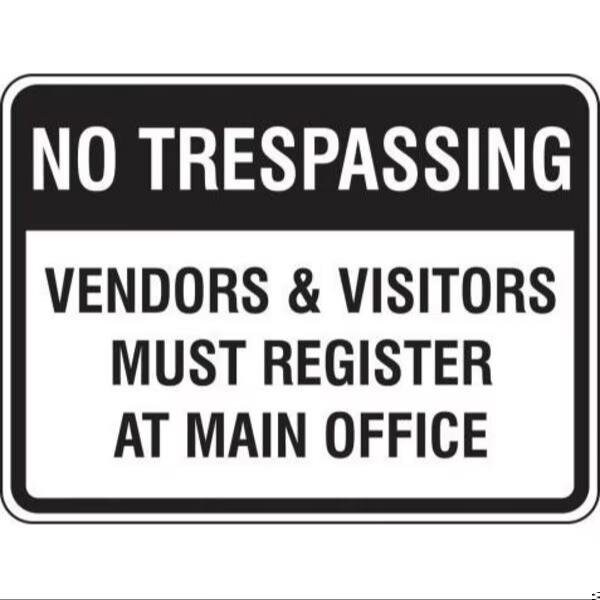 Accuform FACILITY TRAFFIC SIGN VENDORS FRP910RA FRP910RA - main